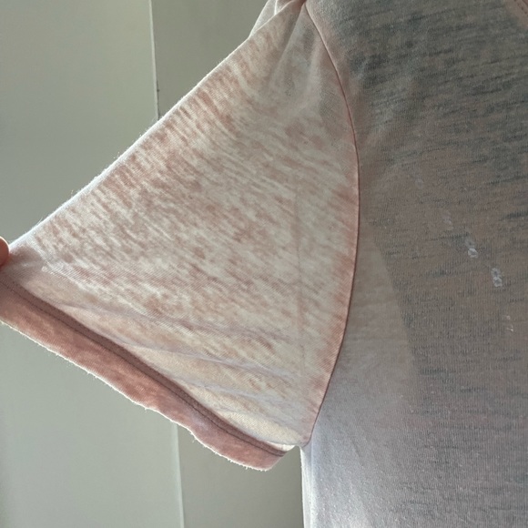 Susina Semi Sheer Pink Side Tied T-Shirt Size XL - Picture 2 of 8